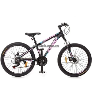 Спортивный велосипед 24д. G24OPTIMAL A24.2, черно-розовый